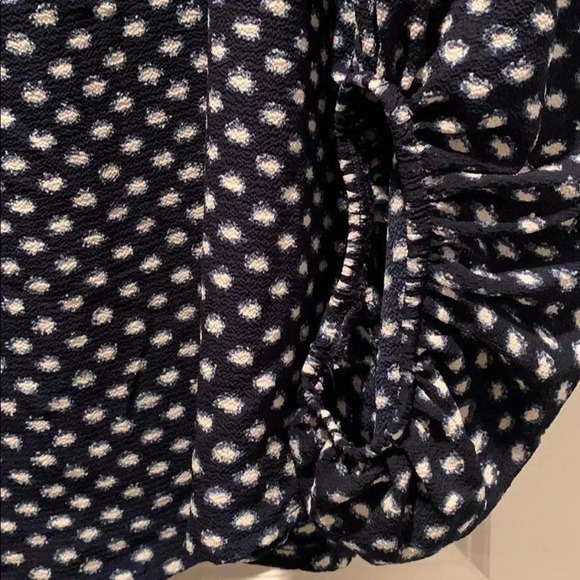 Ava & Viv Top Navy Polka Dot Balloon Sleeve Size 4X New - Picture 6 of 12